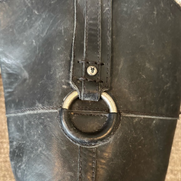 ✨FRYE Jamie Ring Tall Western Boots Stonewashed Distressed Black Women’s NWT - Picture 9 of 14